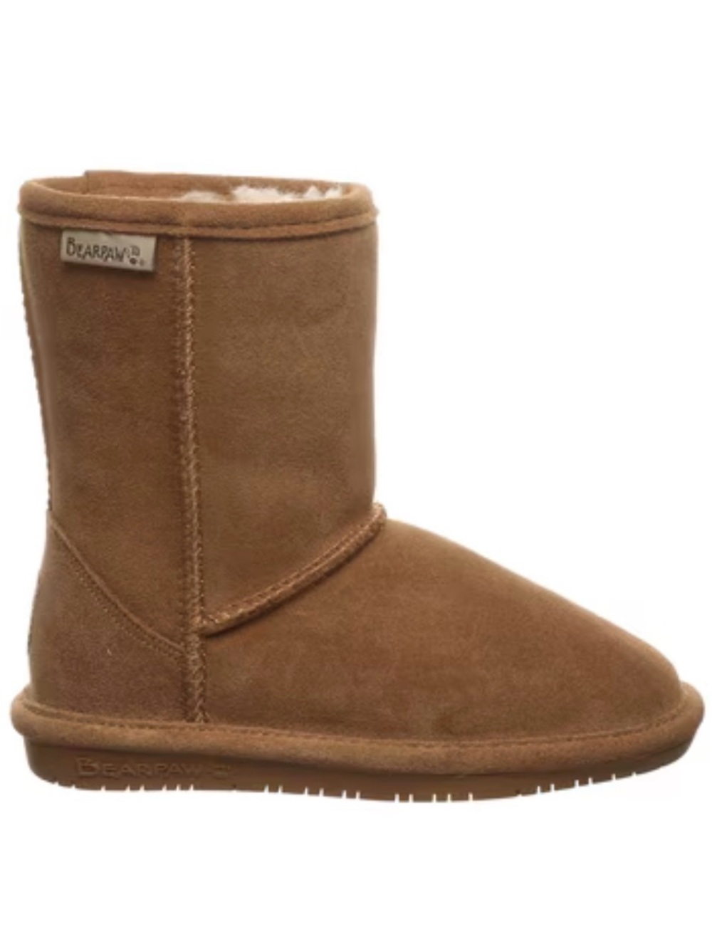 BearPaw Classic Short Suede Boot in Chestnut Brown